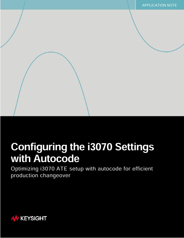 Configuring the i3070 Settings with Autocode