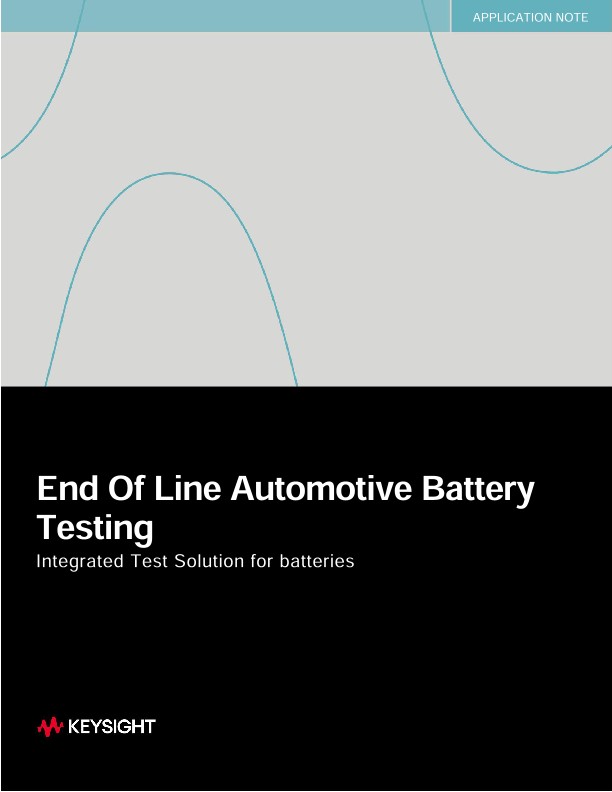 End Of Line Automotive Battery Testing