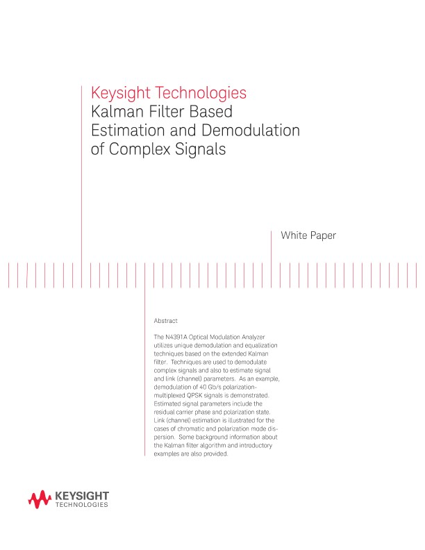 Kalman Filter Based Estimation and Demodulation of Complex Signals