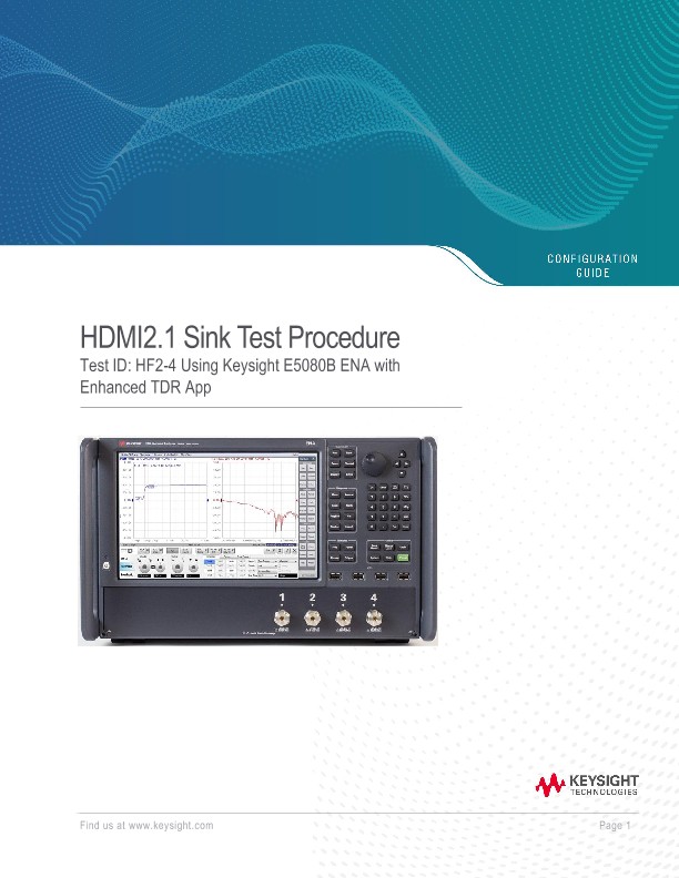 HDMI2.1 Sink Test Procedure