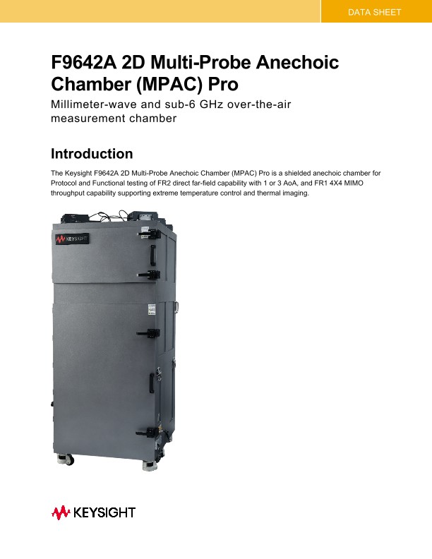 F9642A 2D Multi-Probe Anechoic Chamber (MPAC) Pro