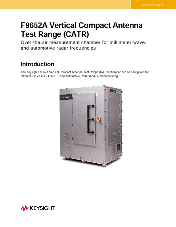 F9652A Vertical Compact Antenna Test Range (CATR)