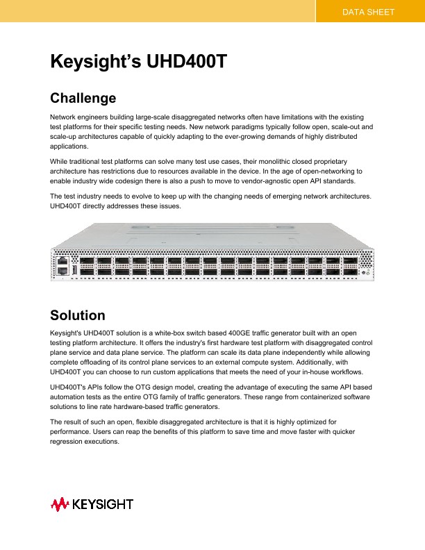 Keysight’s UHD400T