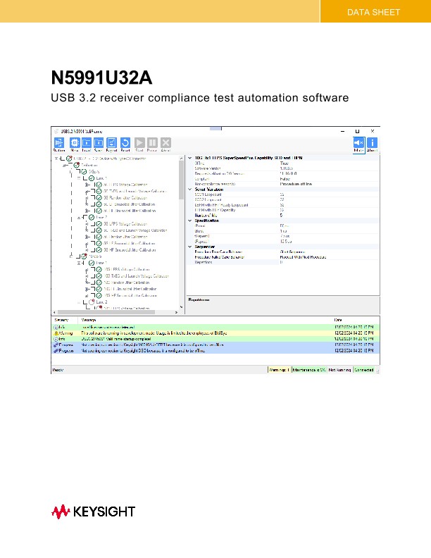 N5991U32A USB 3.2 Receiver Compliance Test Automation Software