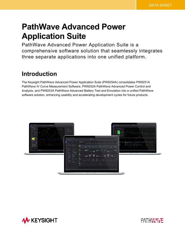 PathWave Advanced Power Application Suite