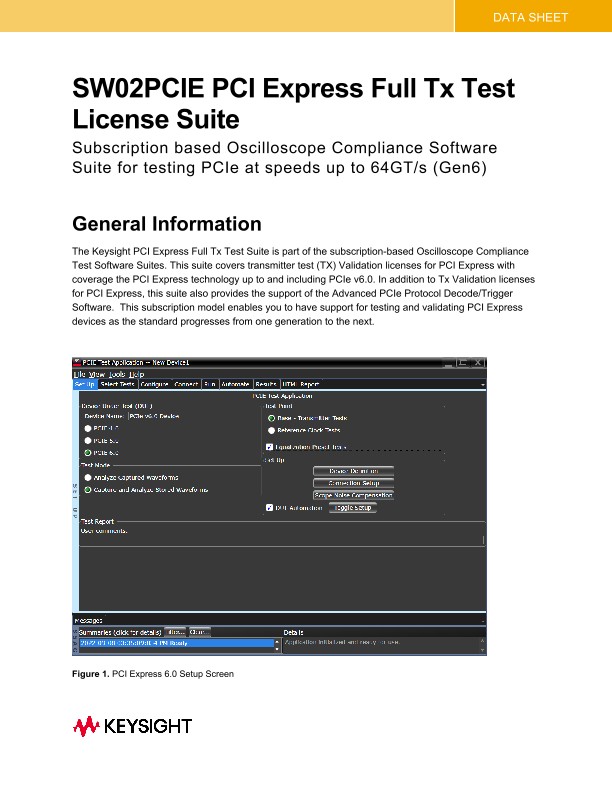 SW02PCIE PCI Express Full Tx Test License Suite