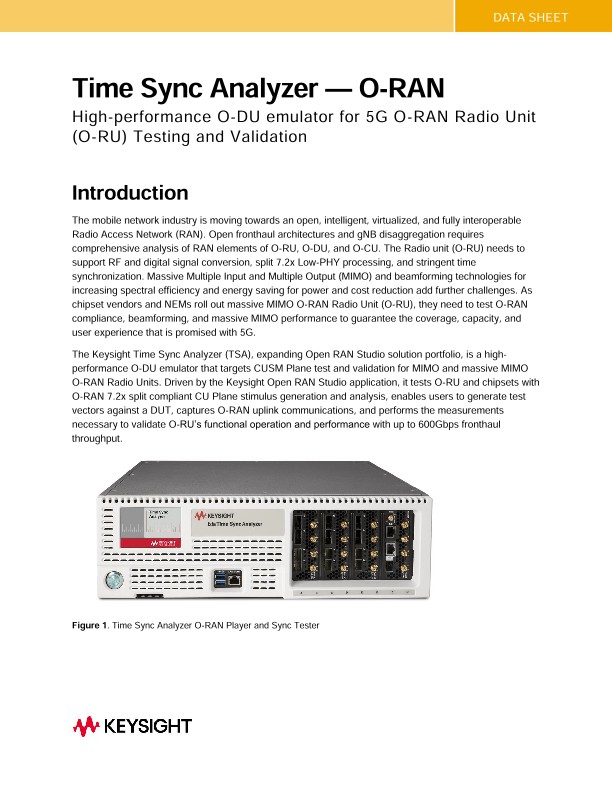 Time Sync Analyzer — O-RAN