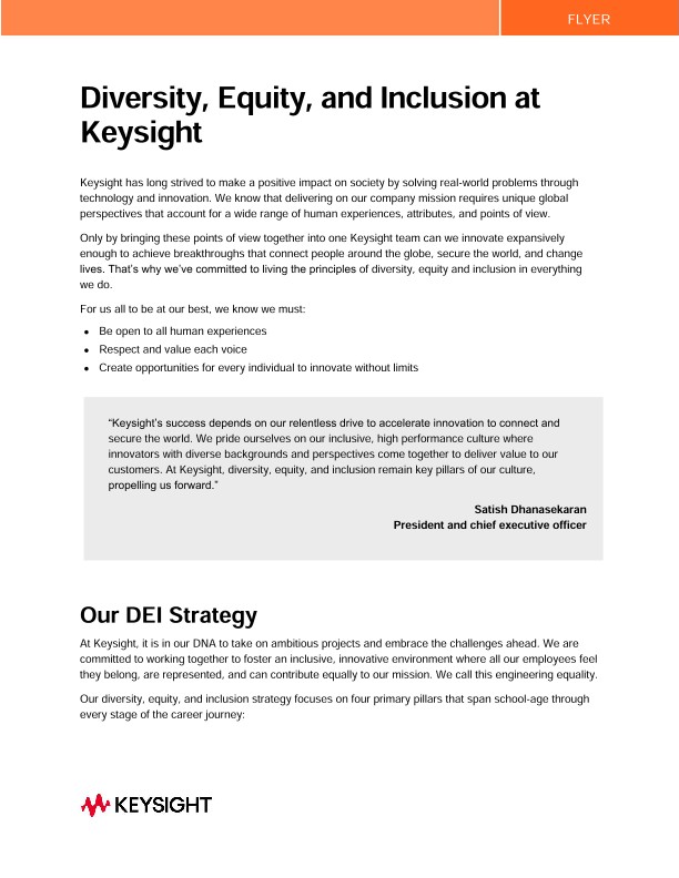 Diversity, Equity, and Inclusion at Keysight