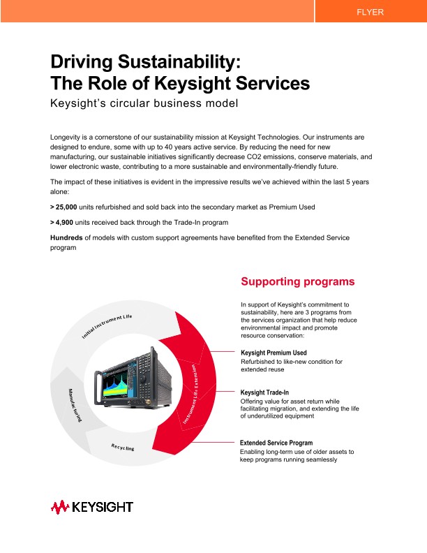 Driving Sustainability: The Role of Keysight Services