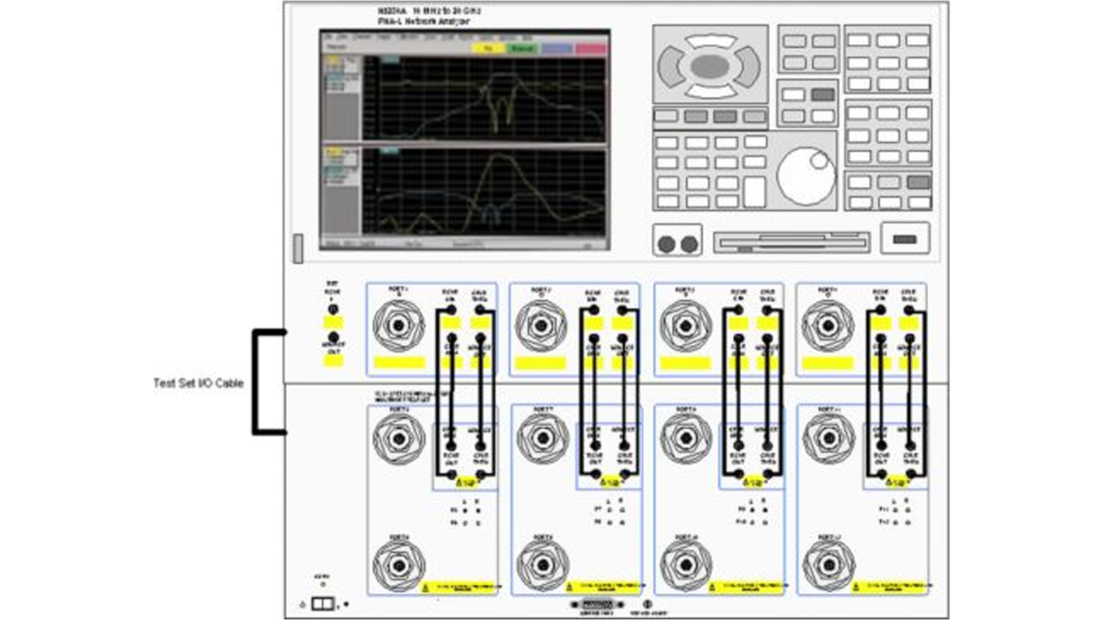 U3042AE08 26.5 GHz, 8-Port Solid-State Test Set