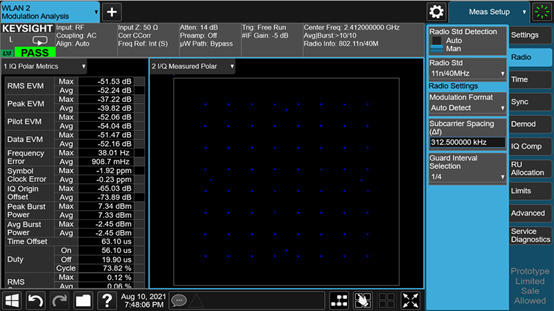 N9077EM0E WLAN 802.11a/b/g/j/p/n 测量应用软件