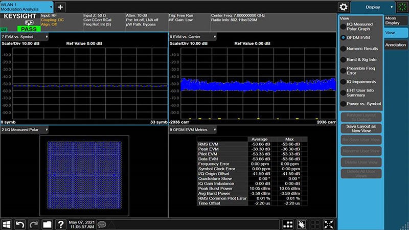 N9077EM2E WLAN 802.11be 测量应用软件